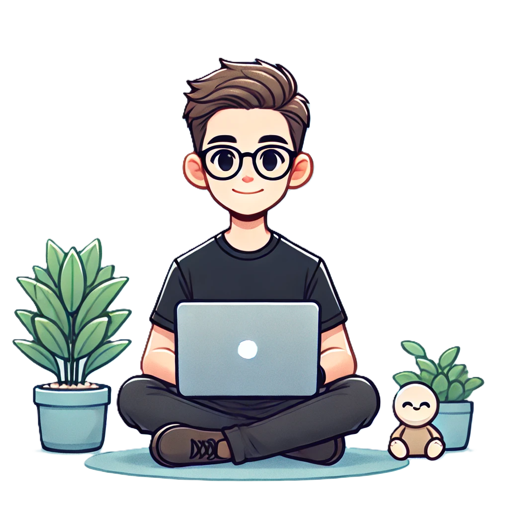 Me sitting with a laptop
