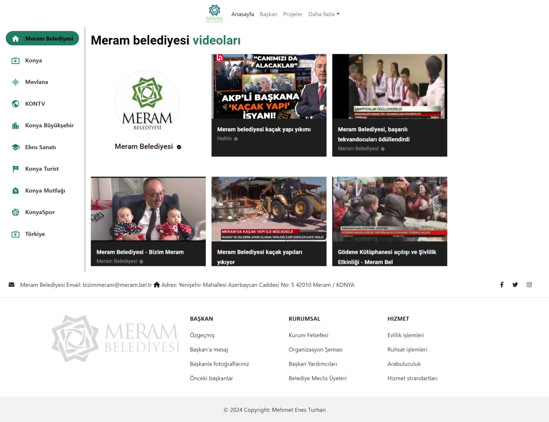 Image of Meram Belediyesi Video Portalı